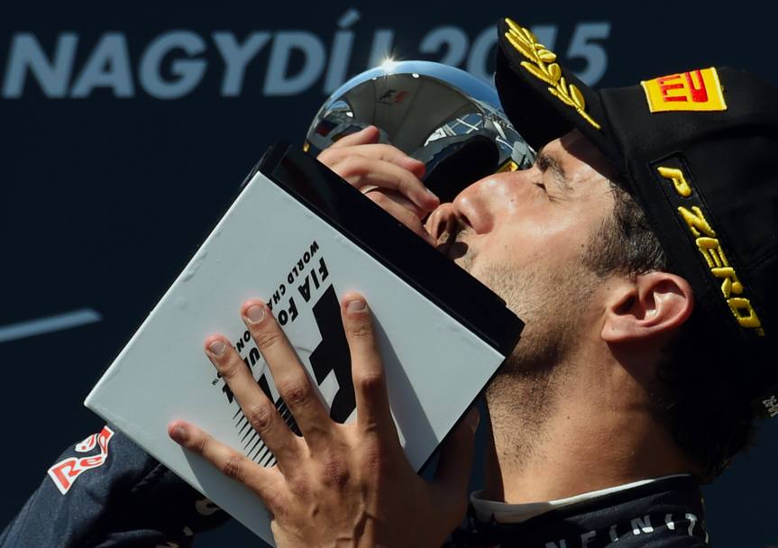 Daniel Ricciardo felice per il podio